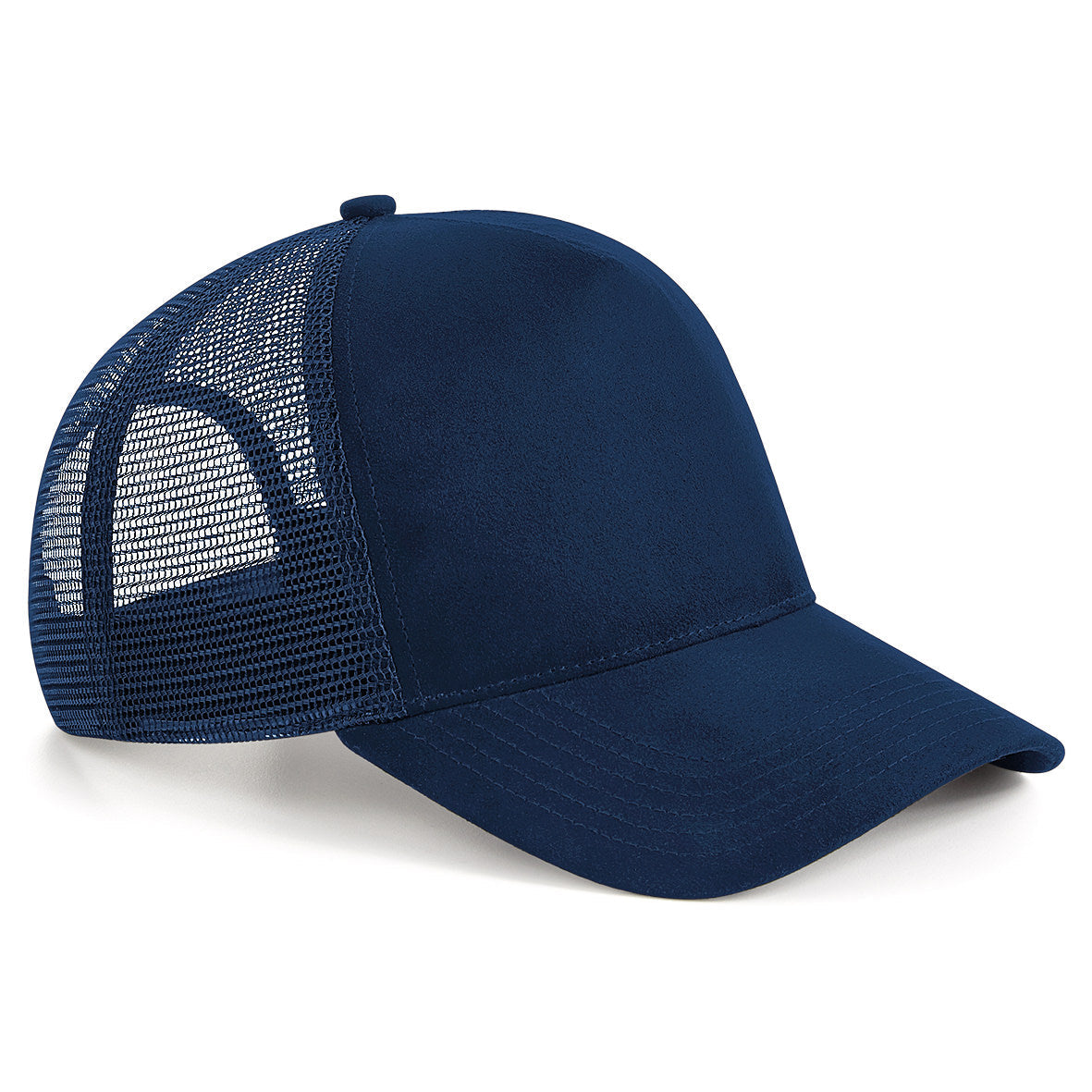 Beechfield Suede Snapback Trucker Hat 5-Panel Adjustable Luxury Finish
