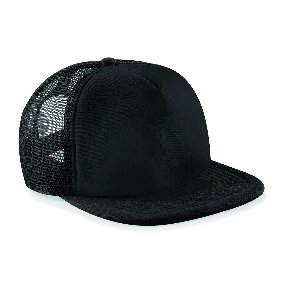Beechfield Vintage Snapback Trucker Hat Padded Front Panel Retro Style