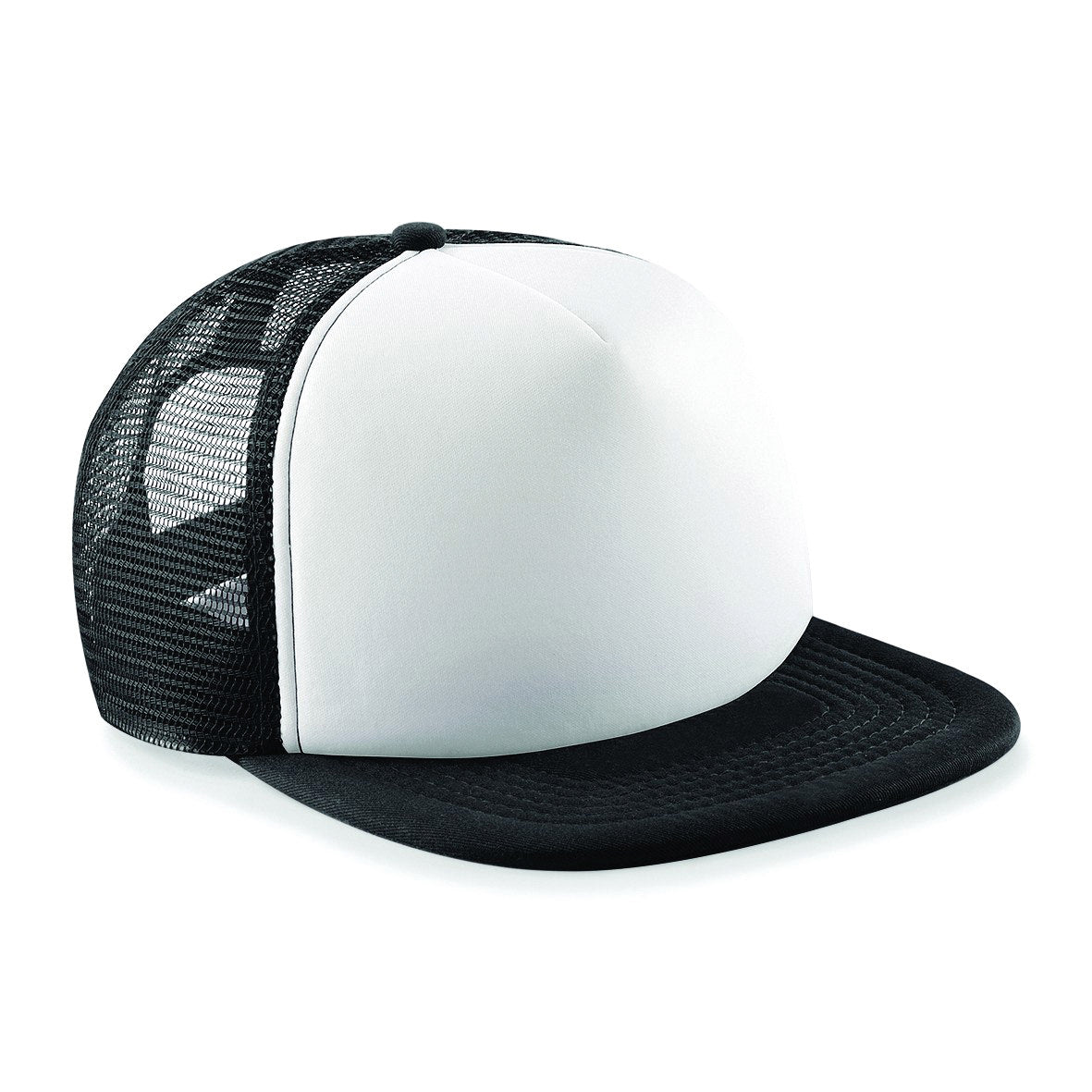 Beechfield Vintage Snapback Trucker Hat Padded Front Panel Retro Style