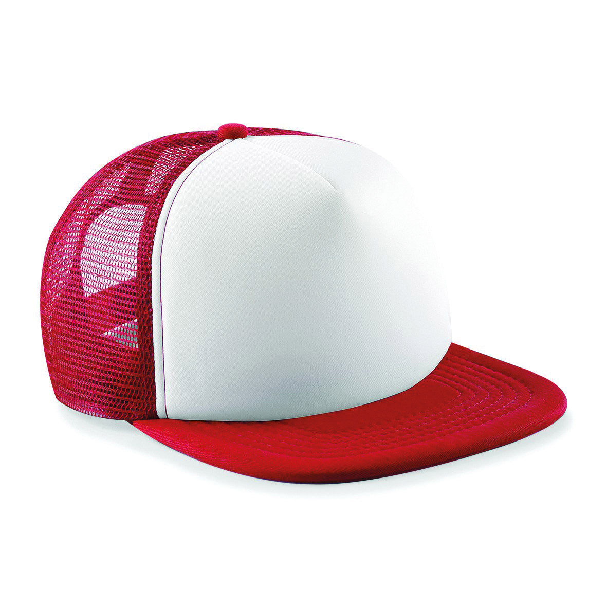 Beechfield Vintage Snapback Trucker Hat Padded Front Panel Retro Style