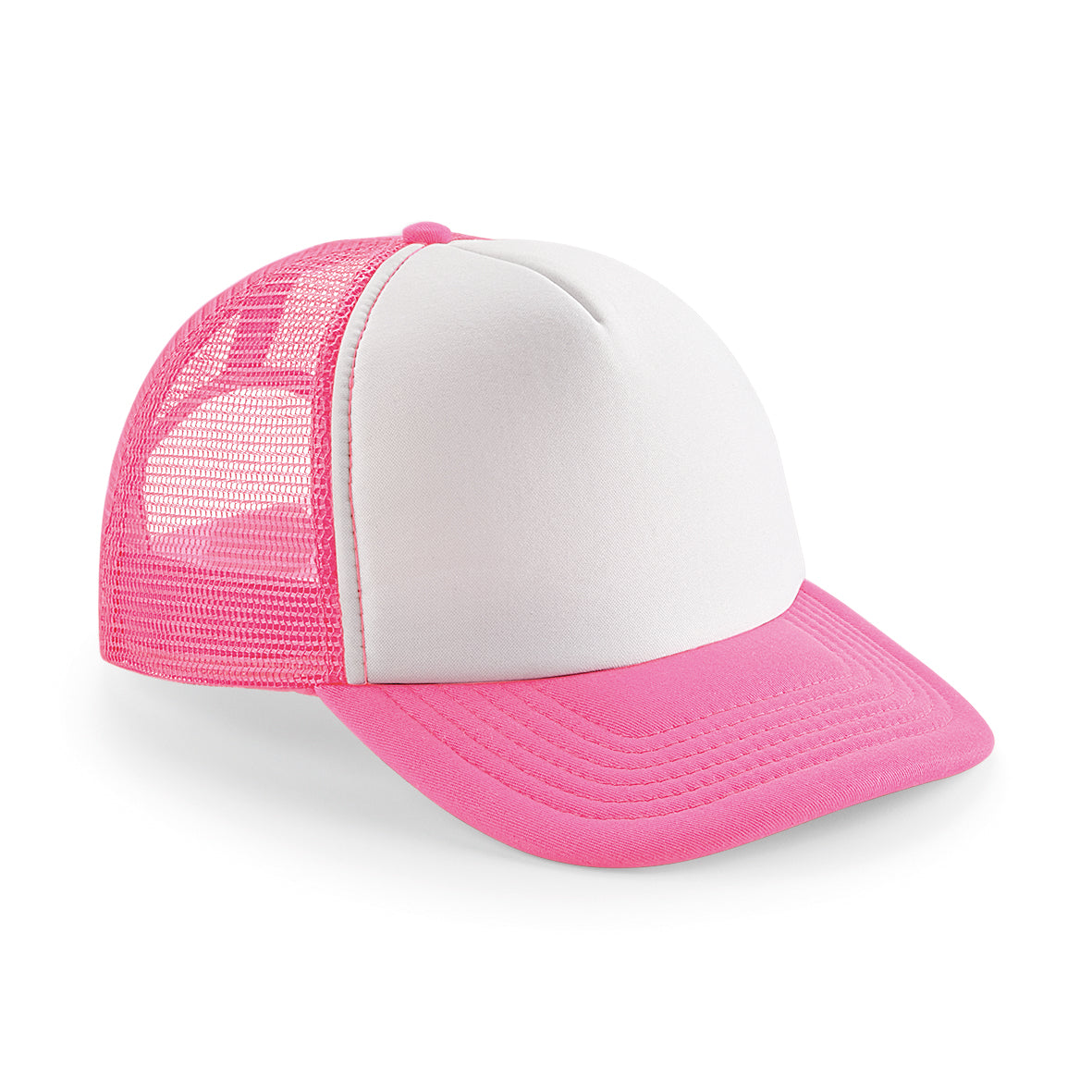 Beechfield Vintage Snapback Trucker Hat Padded Front Panel Retro Style