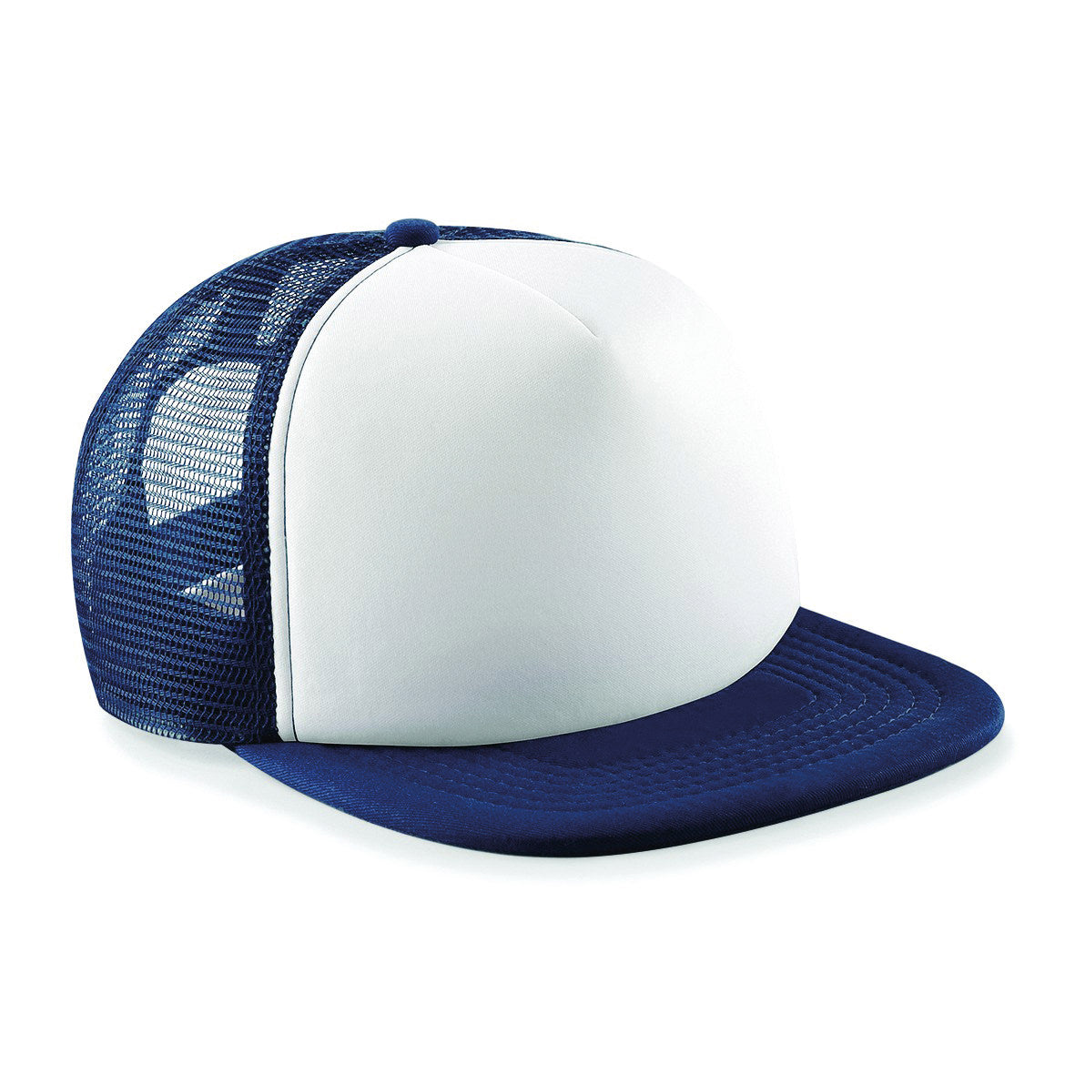Beechfield Vintage Snapback Trucker Hat Padded Front Panel Retro Style