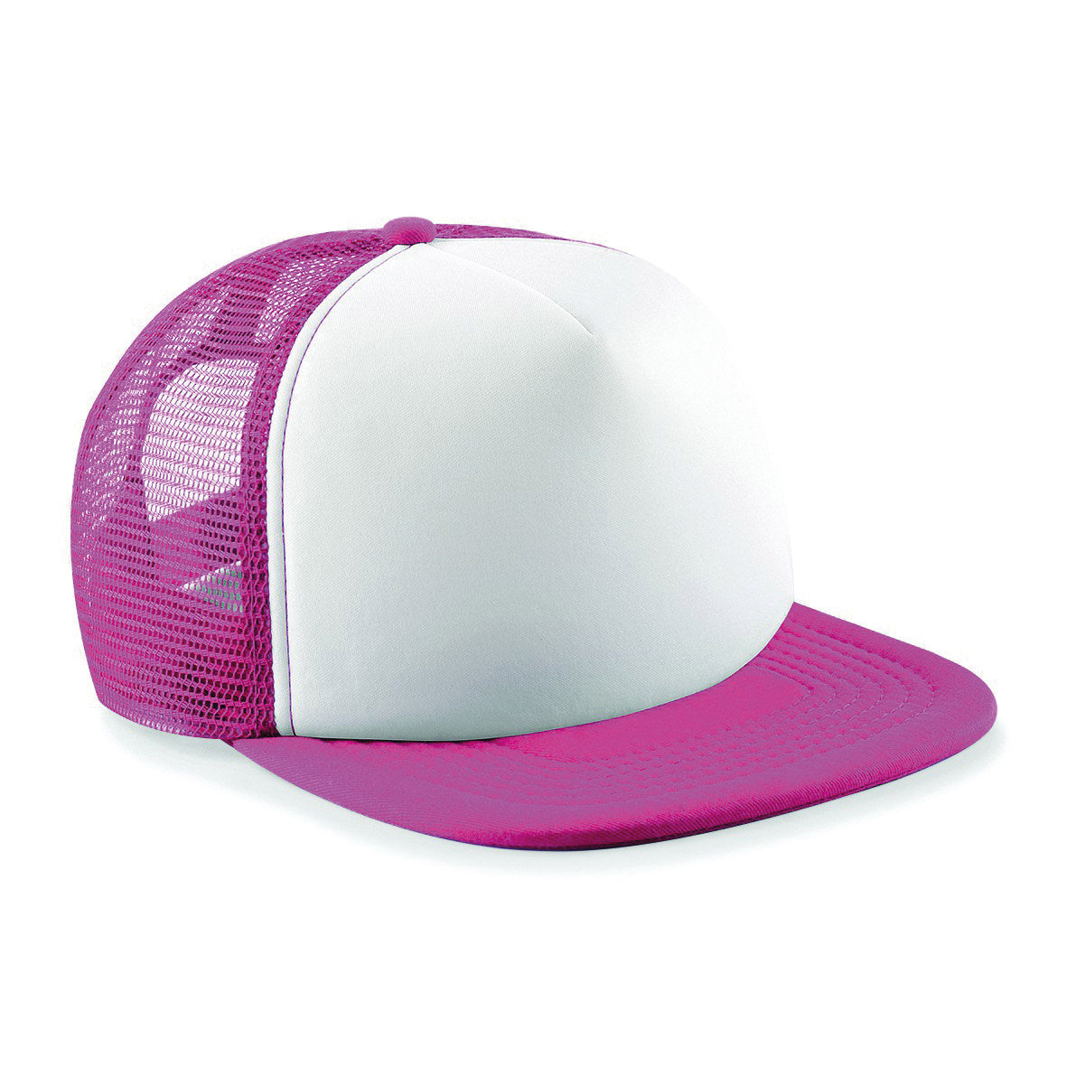 Beechfield Vintage Snapback Trucker Hat Padded Front Panel Retro Style
