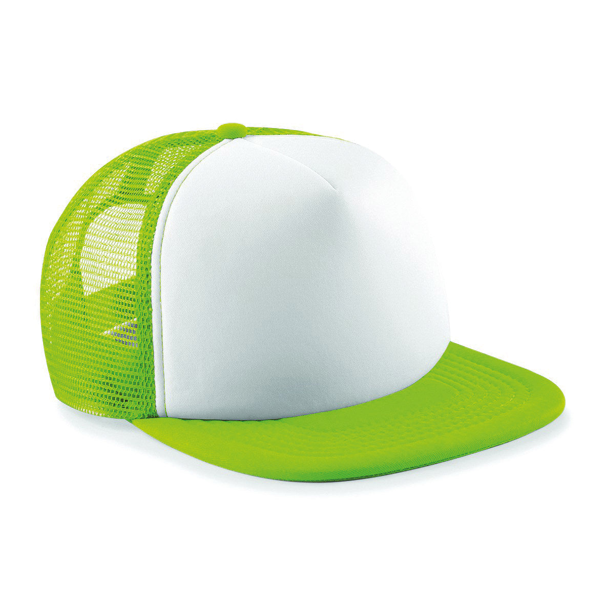 Beechfield Vintage Snapback Trucker Hat Padded Front Panel Retro Style
