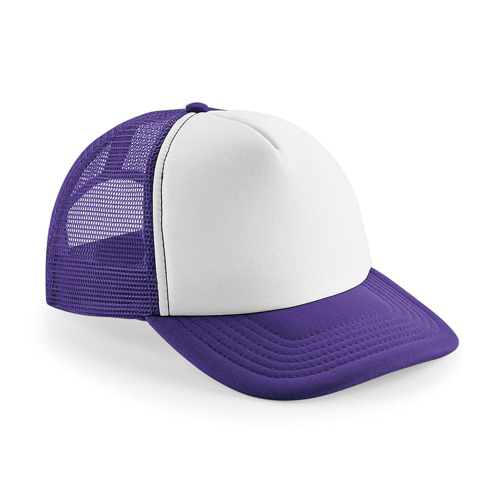Beechfield Vintage Snapback Trucker Hat Padded Front Panel Retro Style