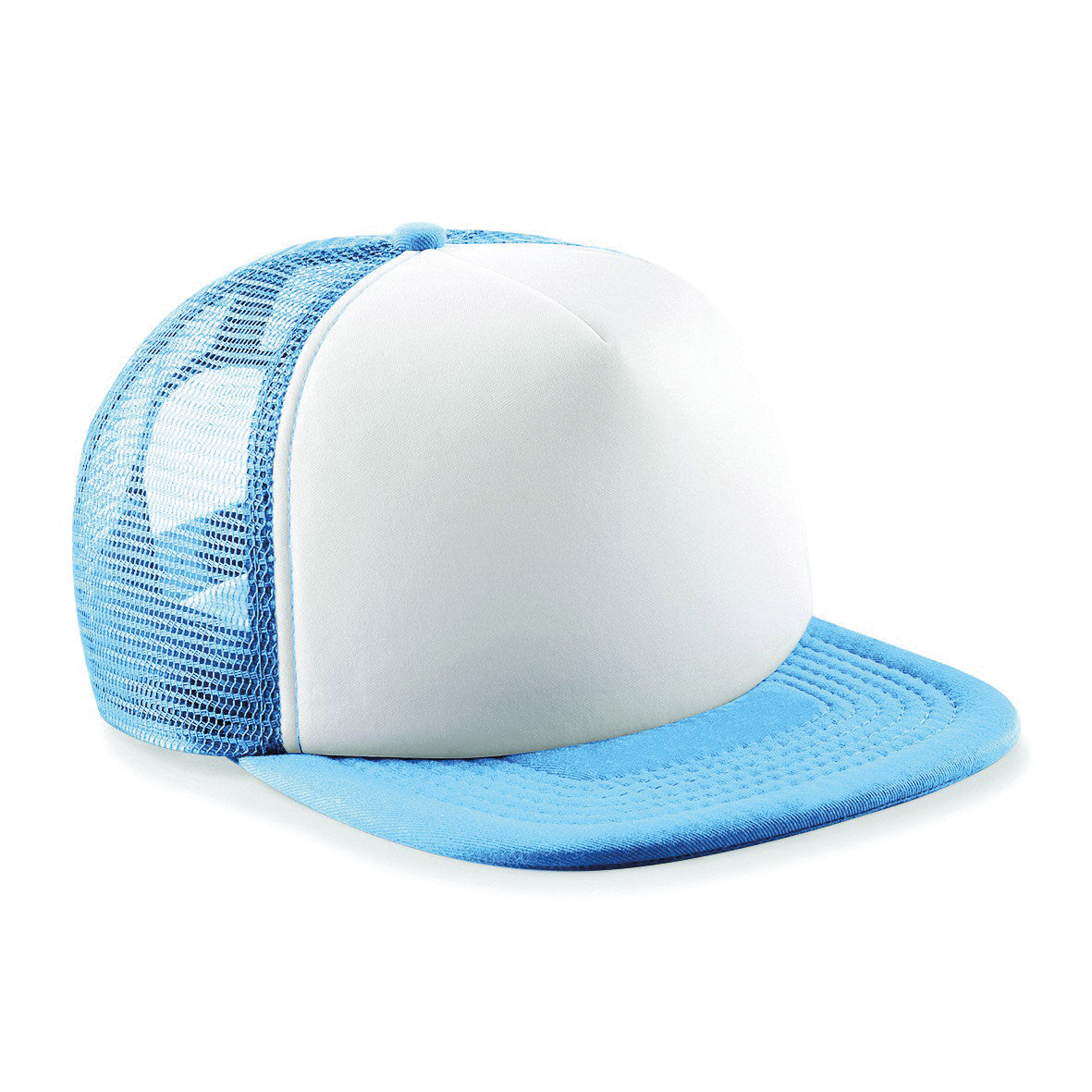 Beechfield Vintage Snapback Trucker Hat Padded Front Panel Retro Style