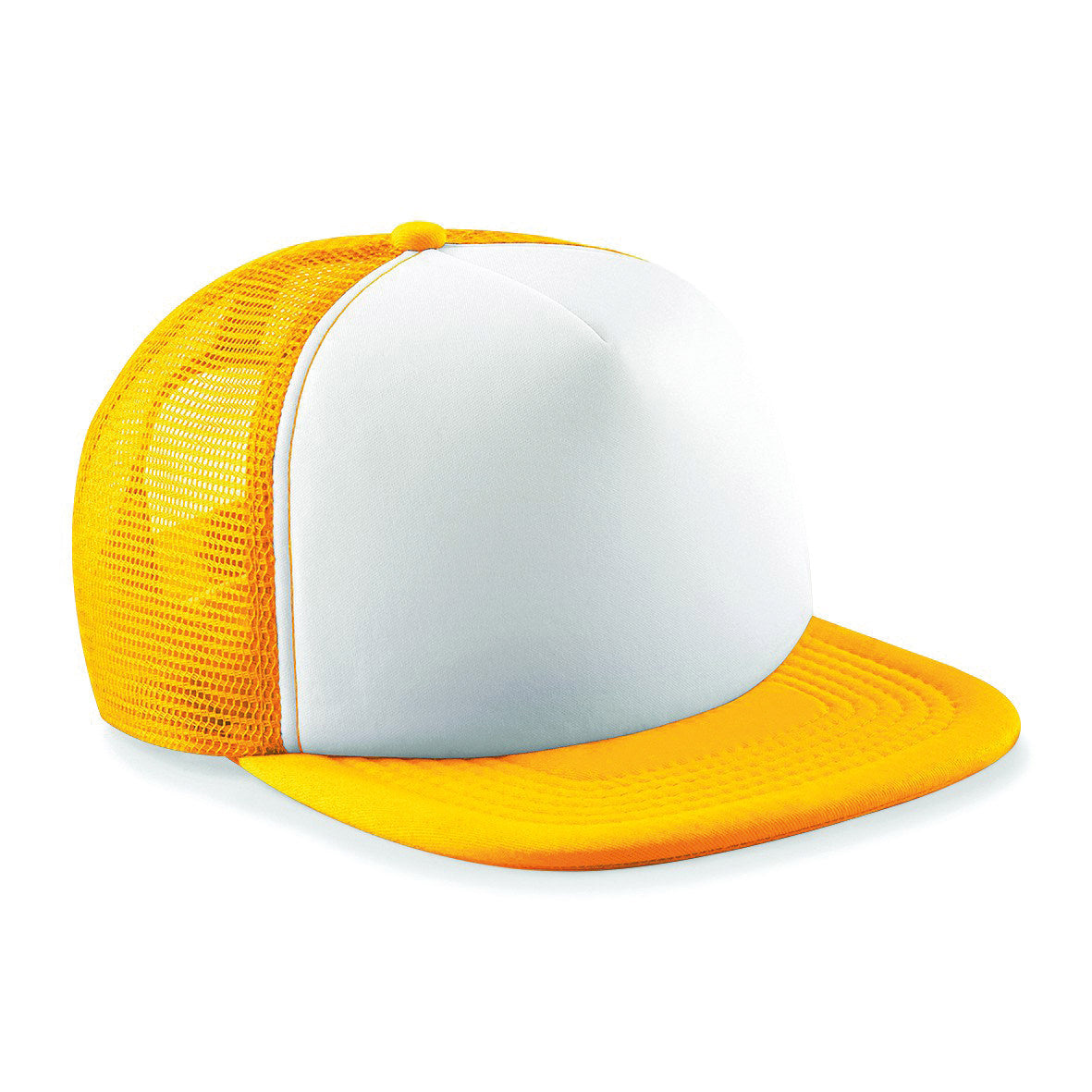 Beechfield Vintage Snapback Trucker Hat Padded Front Panel Retro Style
