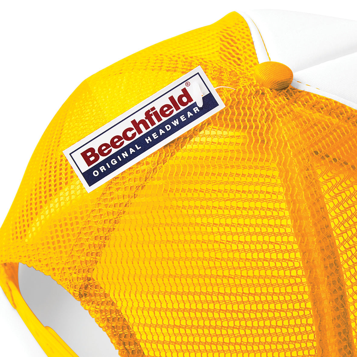 Beechfield Vintage Snapback Trucker Hat Padded Front Panel Retro Style