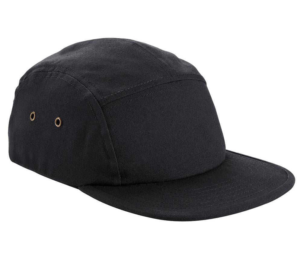 Beechfield Canvas 5-Panel Camper Cap Adjustable Snap Fastening Flat Peak