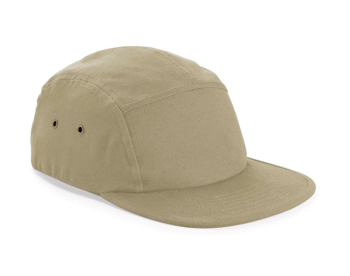 Beechfield Canvas 5-Panel Camper Cap Adjustable Snap Fastening Flat Peak