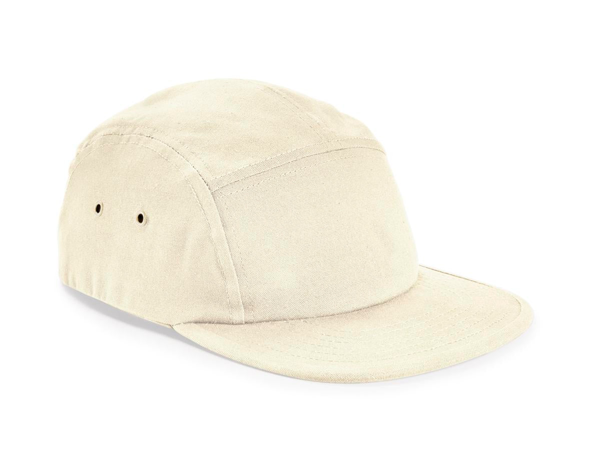 Beechfield Canvas 5-Panel Camper Cap Adjustable Snap Fastening Flat Peak