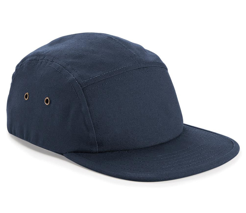 Beechfield Canvas 5-Panel Camper Cap Adjustable Snap Fastening Flat Peak