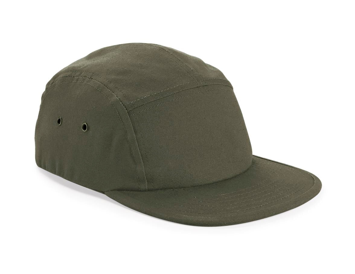Beechfield Canvas 5-Panel Camper Cap Adjustable Snap Fastening Flat Peak