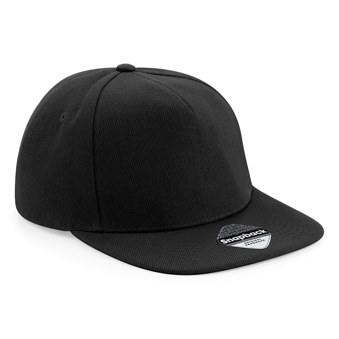 Beechfield Original Flat Peak Snapback Cap Green Underpeak Retro Style
