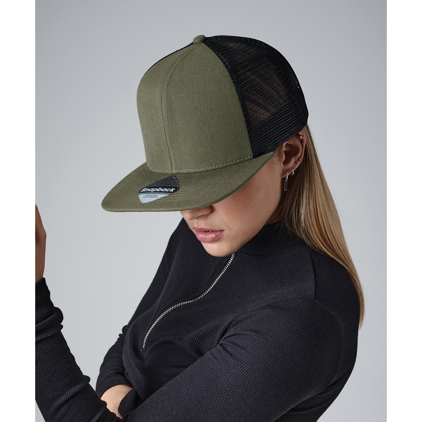Beechfield Original Flat Peak 6-Panel Trucker Cap Retro Snapback Urban Style