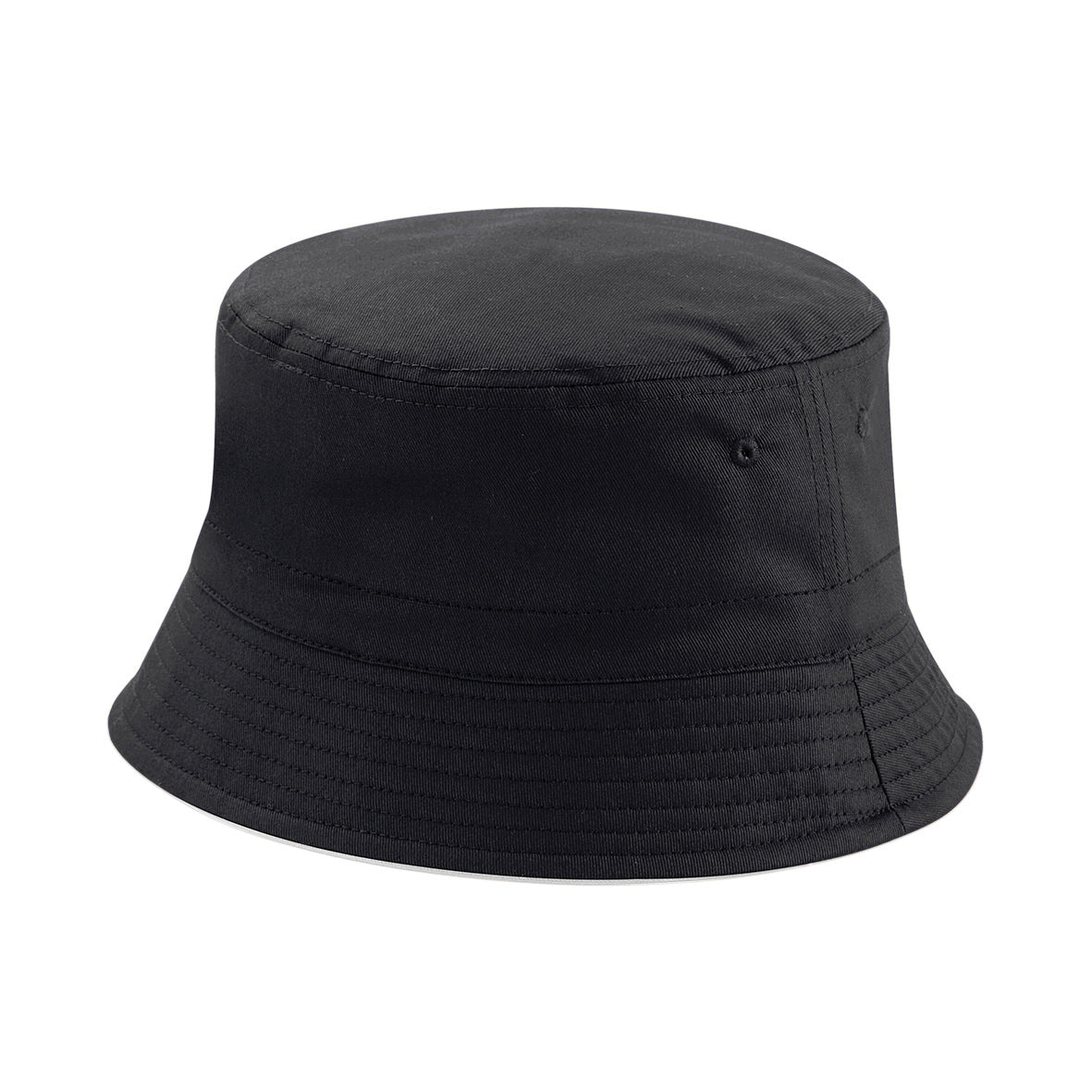 Beechfield Reversible Bucket Hat Short Brim Stitched Ventilation Eyelets