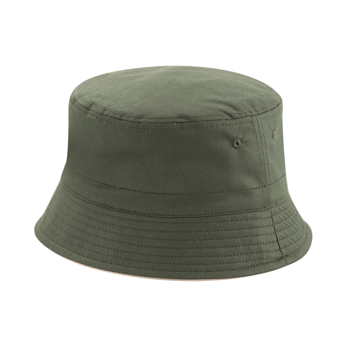 Beechfield Reversible Bucket Hat Short Brim Stitched Ventilation Eyelets