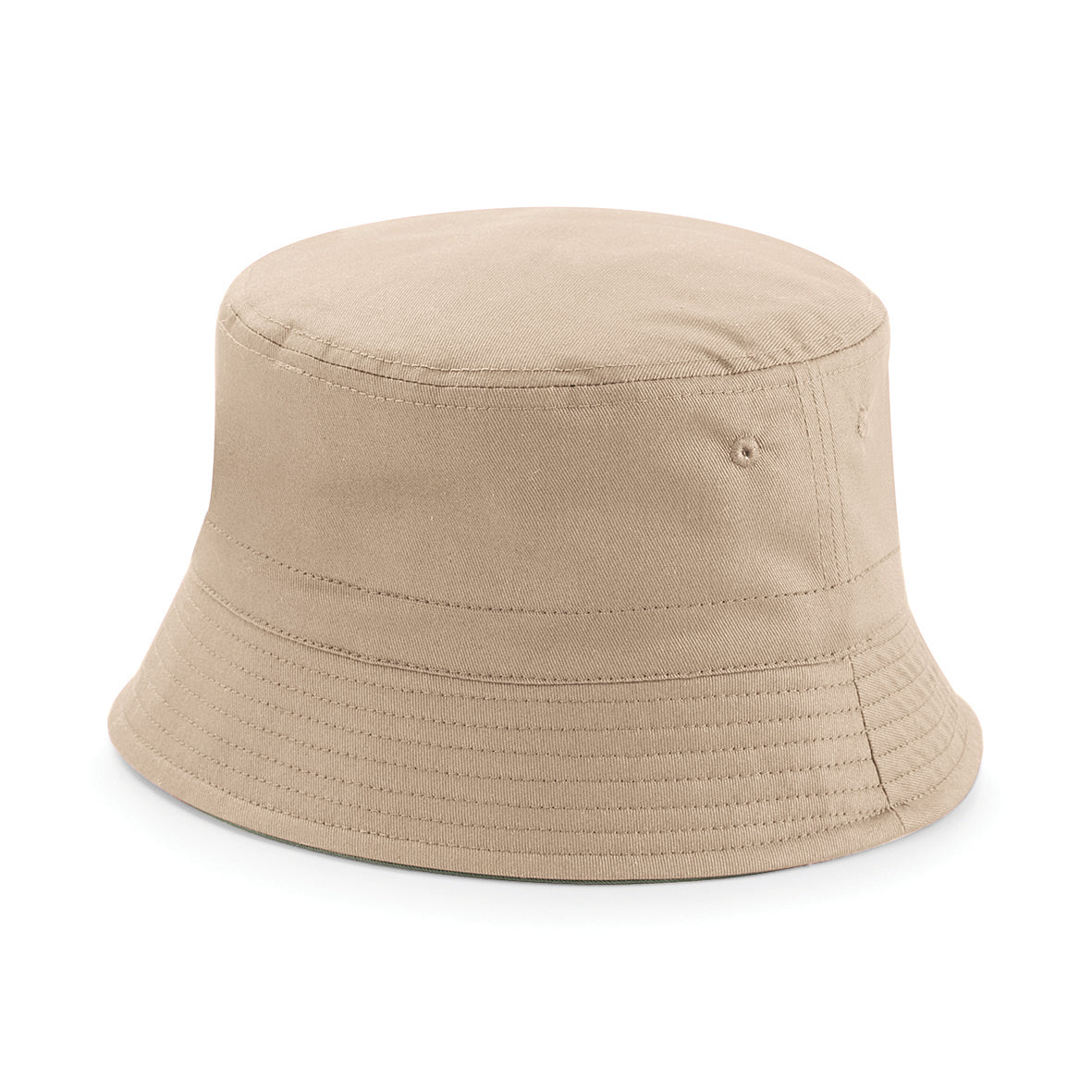 Beechfield Reversible Bucket Hat Short Brim Stitched Ventilation Eyelets