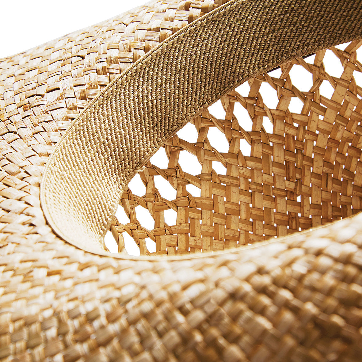 Beechfield Handmade Straw Cowboy Hat with Wired Brim and Elastic Sweatband