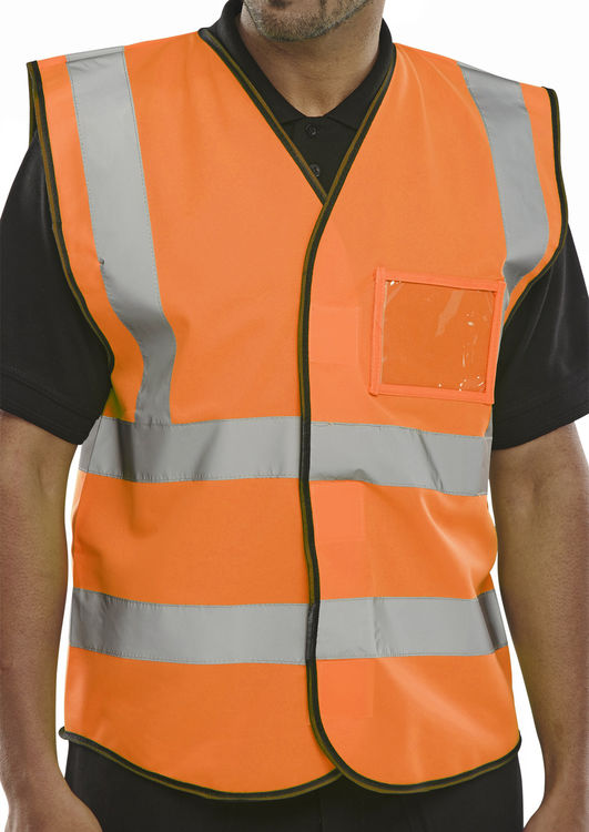 Beeswift Hi Viz ID Vest EN20471 Class 2 Reflective Safety Vest M-4XL