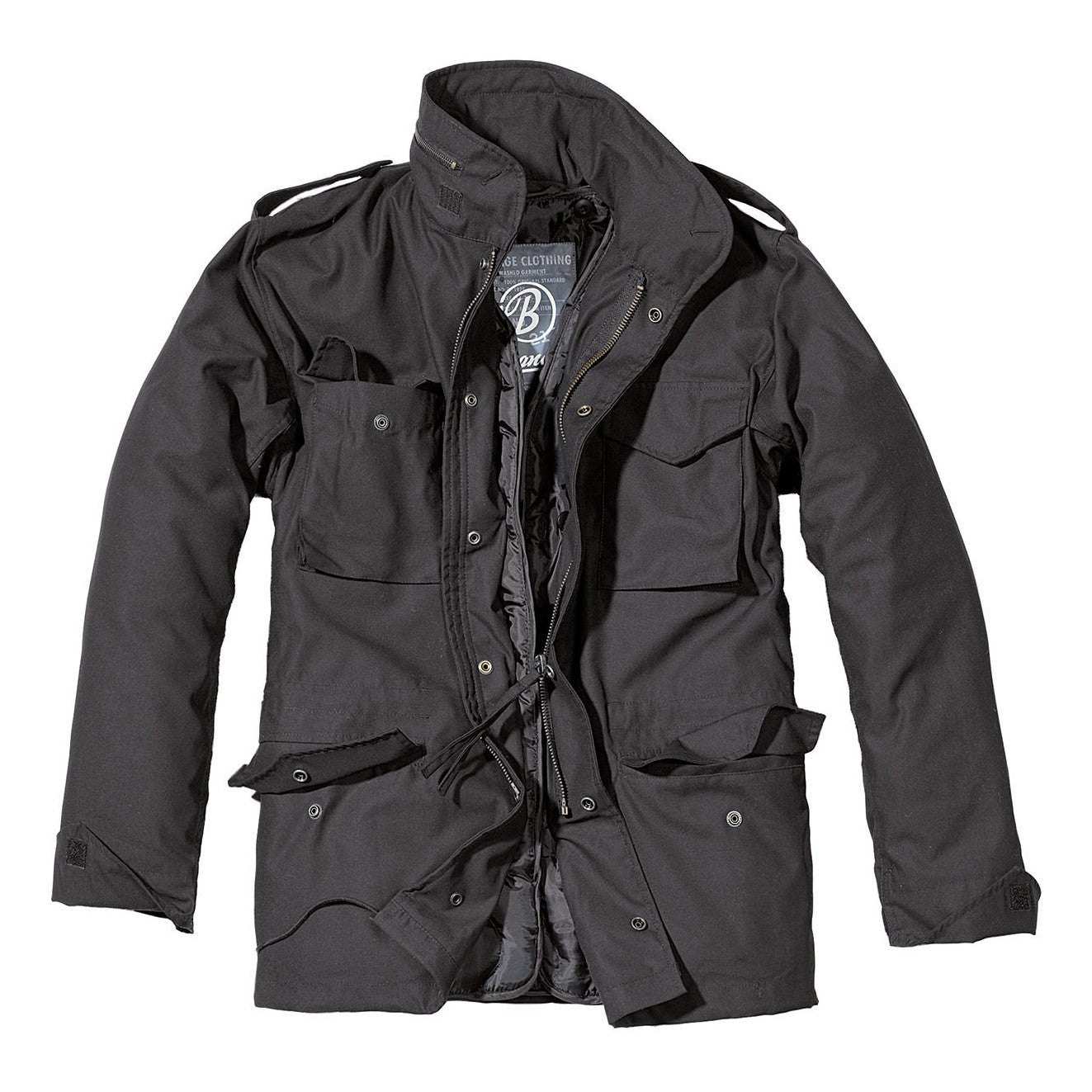 Brandit M65 Vintage Field Jacket Water-Repel. Removable Lining Adjustable Waist