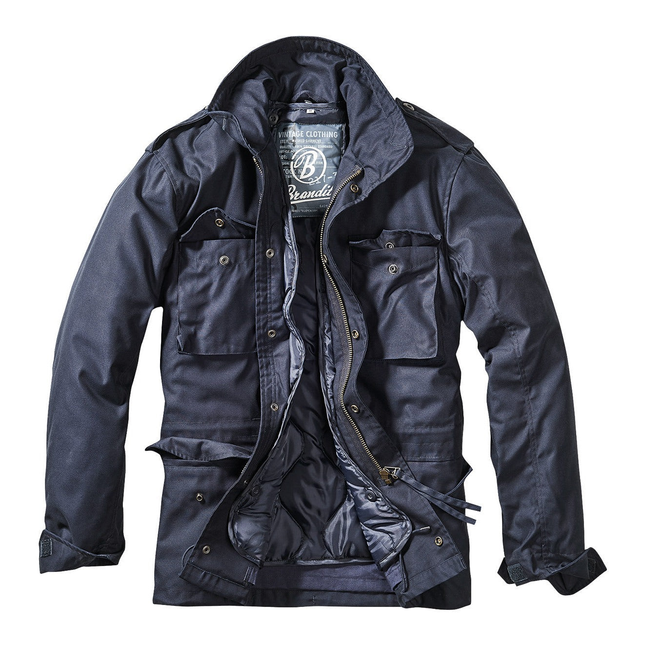 Brandit M65 Vintage Field Jacket Water-Repel. Removable Lining Adjustable Waist