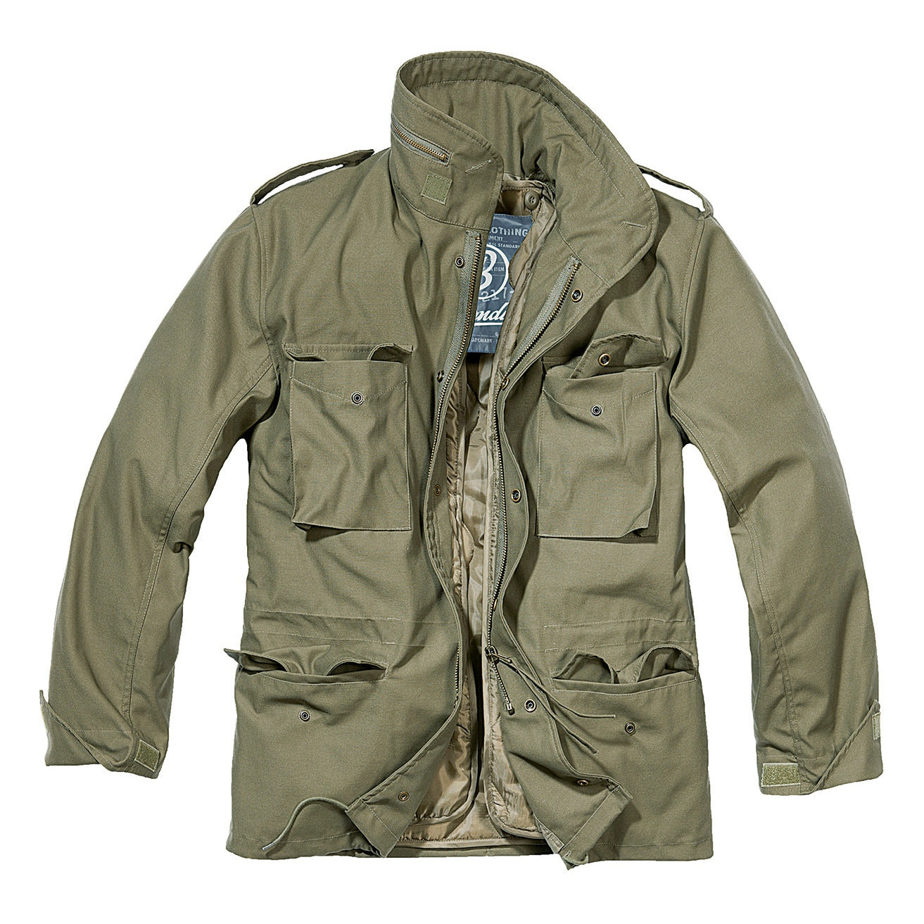 Brandit M65 Vintage Field Jacket Water-Repel. Removable Lining Adjustable Waist