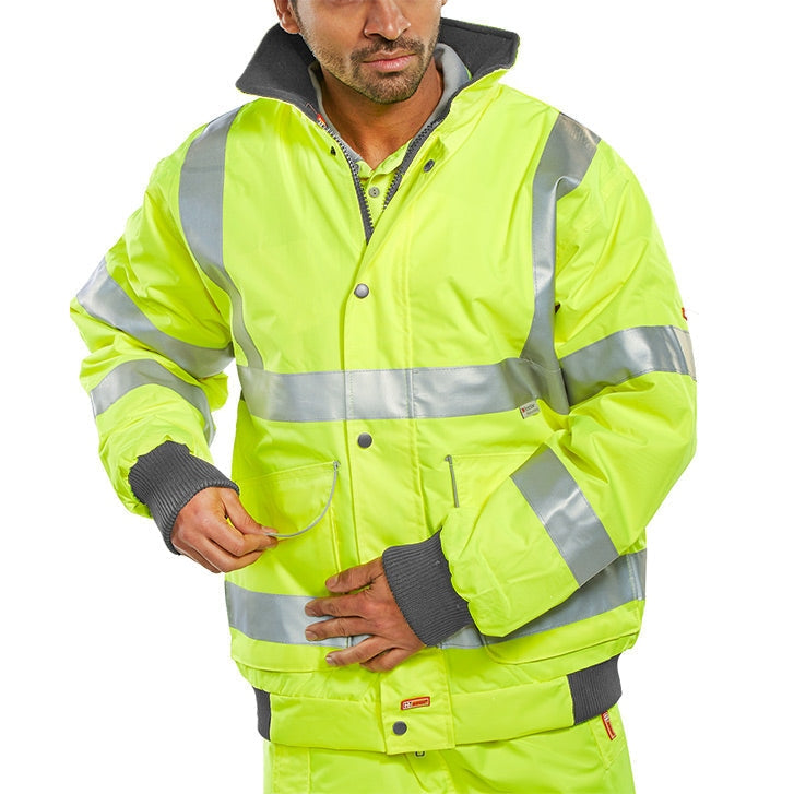 Beeswift B-Dri Super Bomber Jacket Heavyweight Waterproof Reflective Class 3