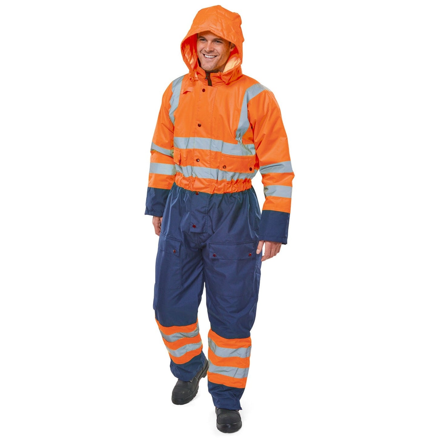 Beeswift Two Tone Hi-Vis Thermal Waterproof Coverall for Cold Storage
