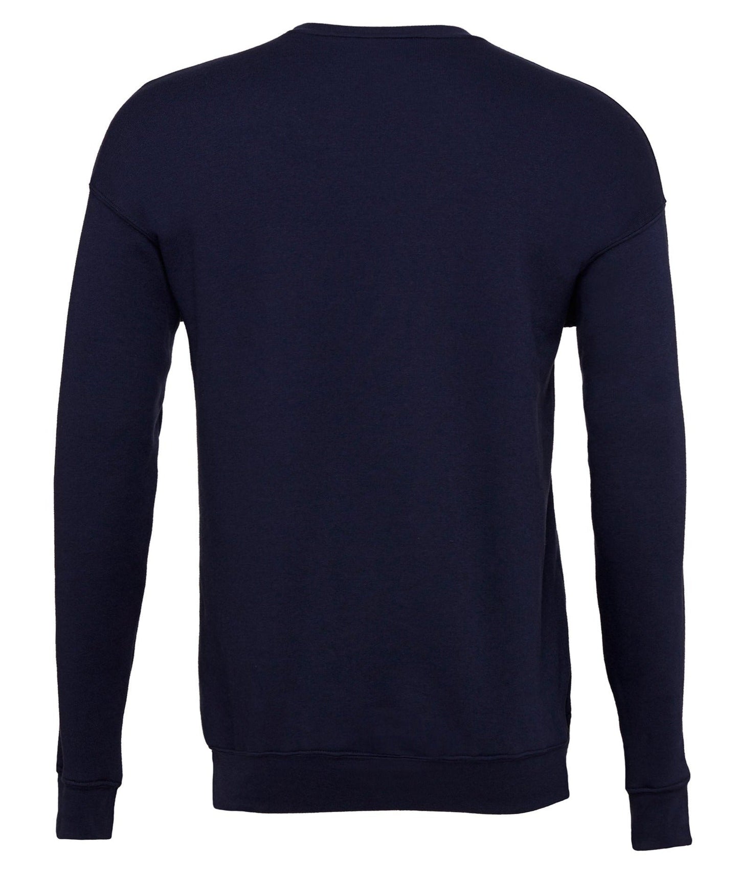 Bella Canvas Unisex Drop Shoulder Fleece Sweatshirt Navy Soft Crew Neck
