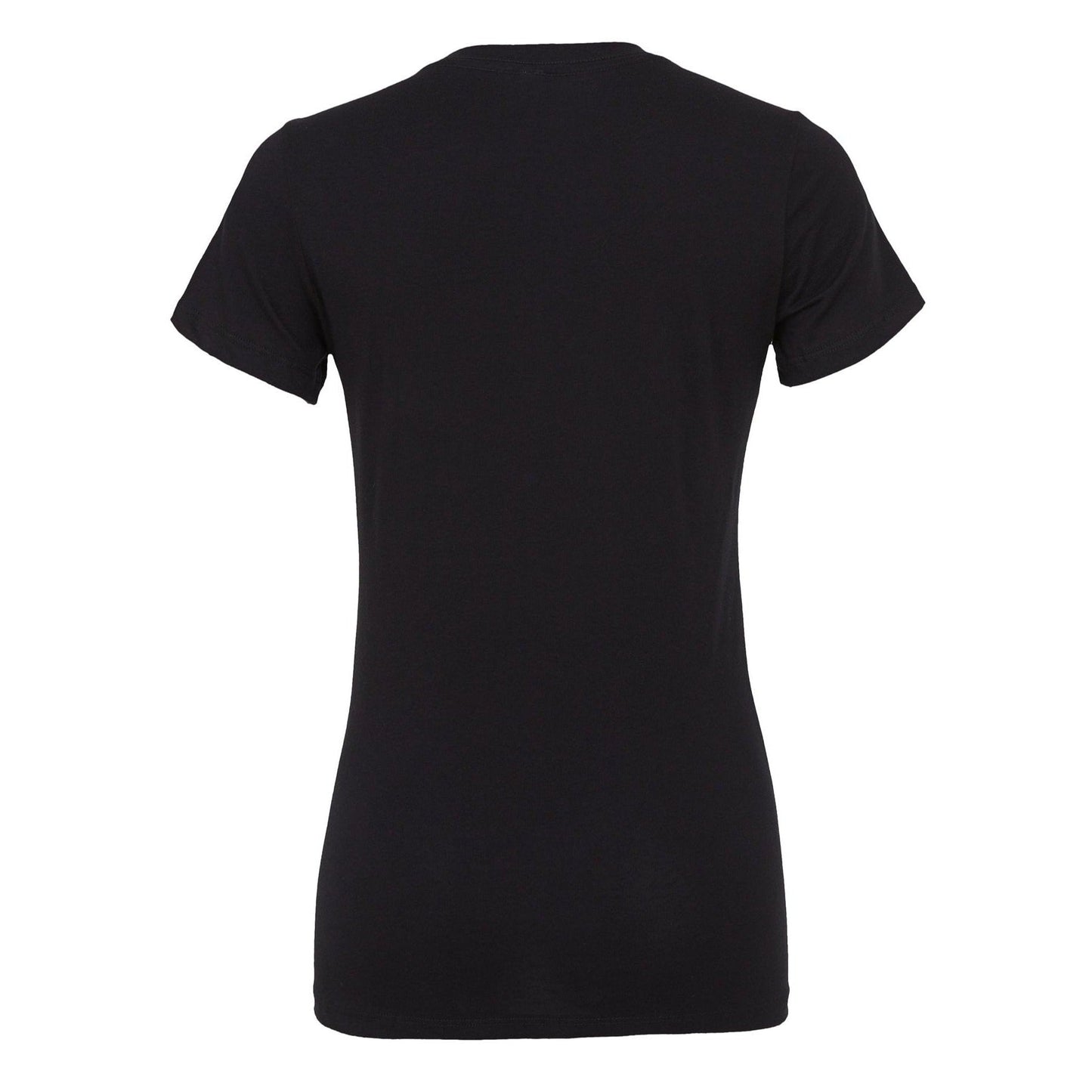 Bella Canvas Women's Relaxed Jersey Short Sleeve Tee Black Crew Neck S-2XL