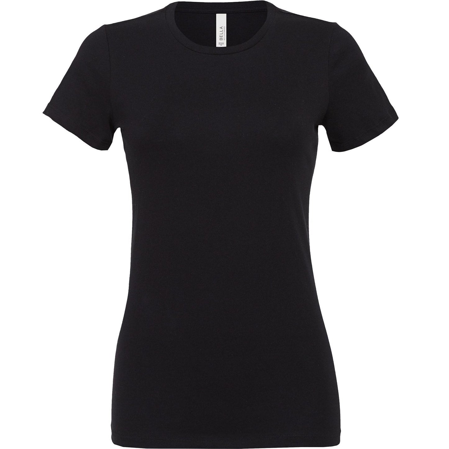 Bella Canvas Women's Relaxed Jersey Short Sleeve Tee Black Crew Neck S-2XL