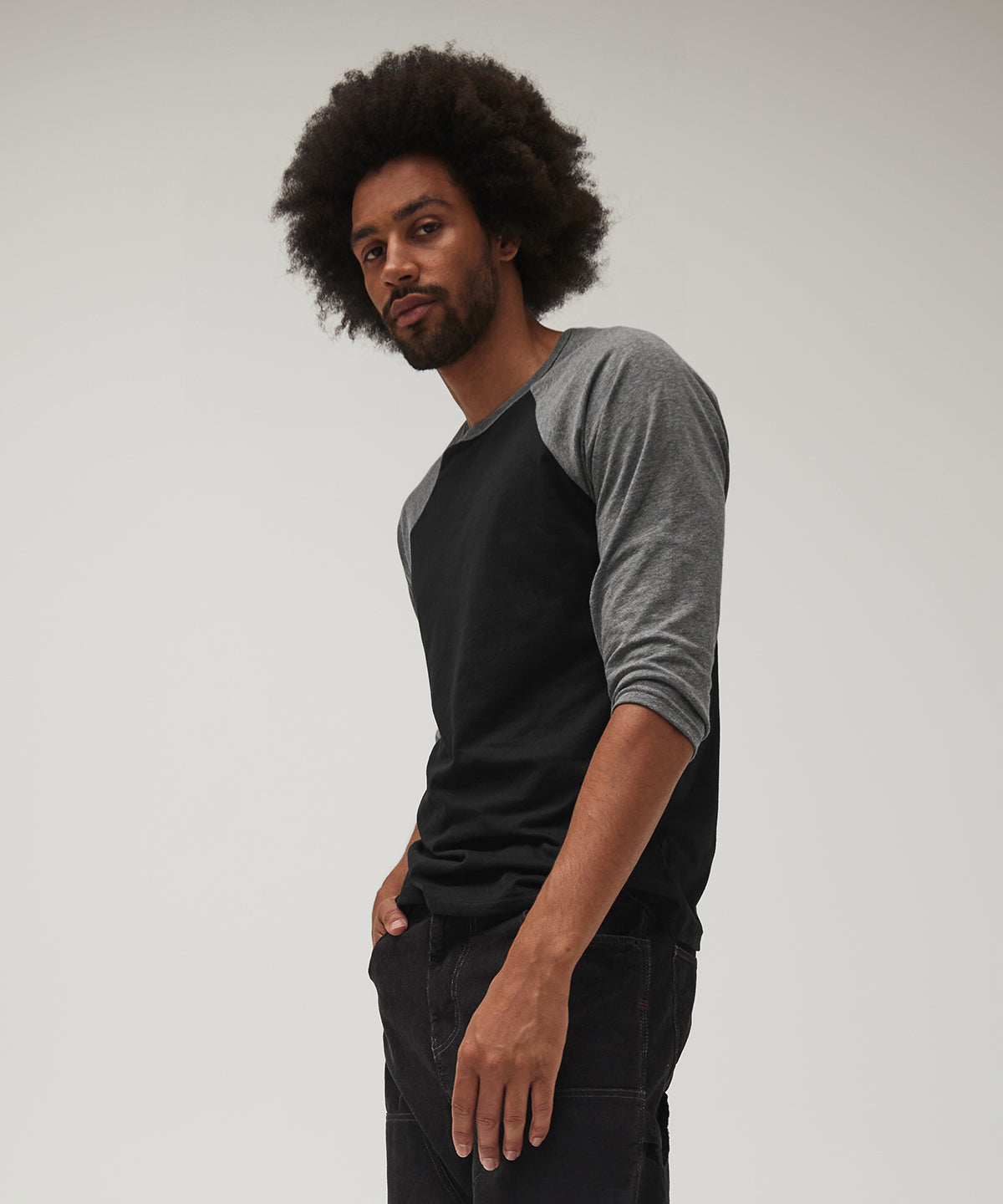 Bella Canvas Unisex Triblend 3/4 Sleeve Baseball T-Shirt Contrast Raglan