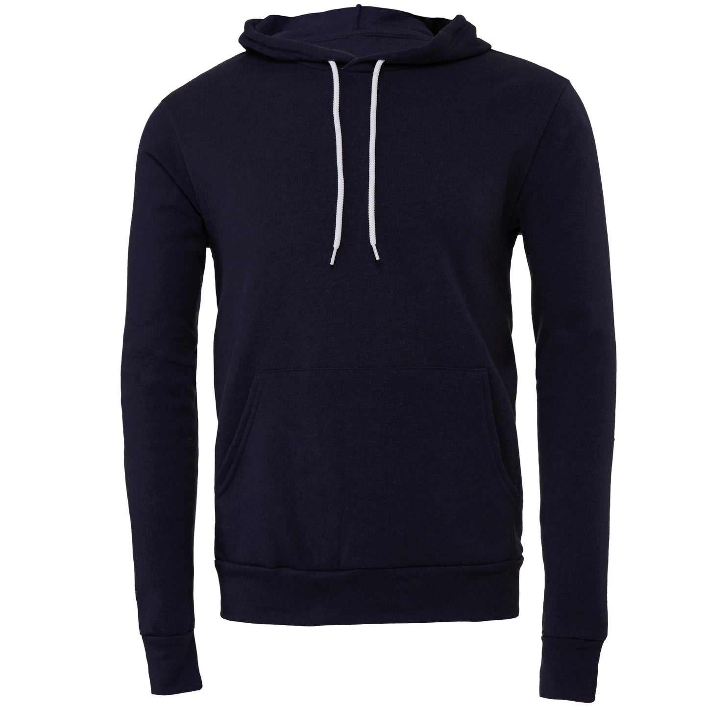 Bella Canvas Unisex Polycotton Fleece Pullover Hoodie Navy Relaxed Fit
