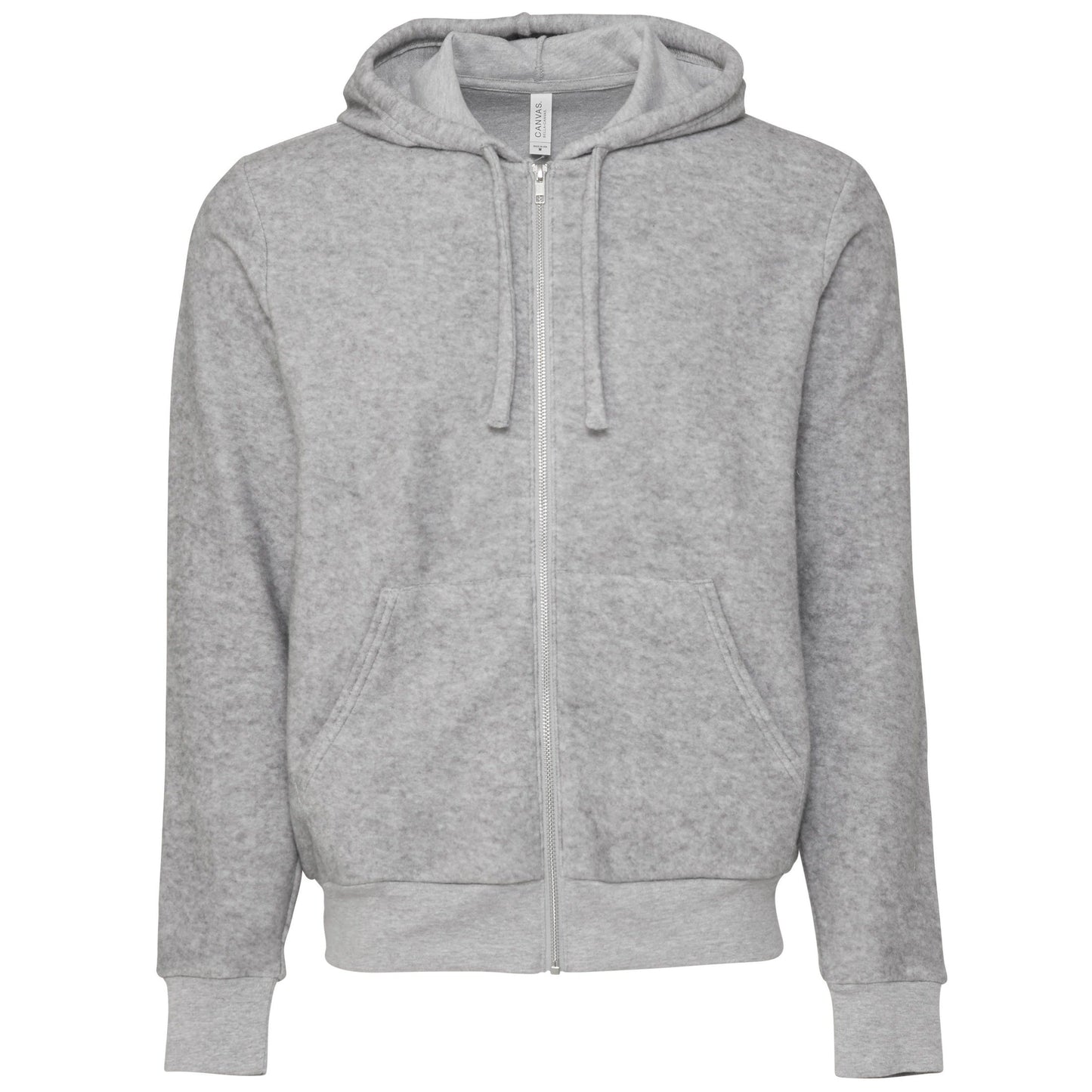 Bella Canvas Unisex Sueded Fleece Full-Zip Hoodie Soft Cozy Layering Essential