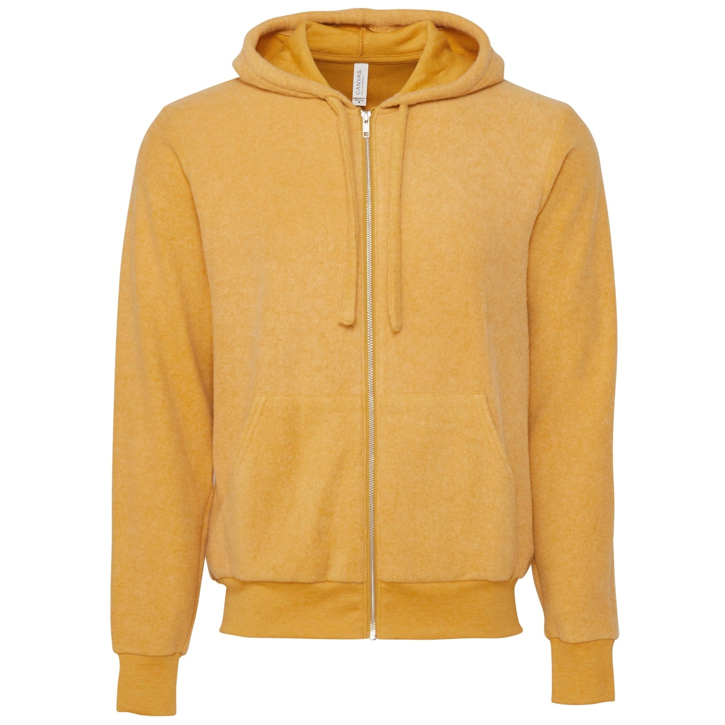 Bella Canvas Unisex Sueded Fleece Full-Zip Hoodie Soft Cozy Layering Essential