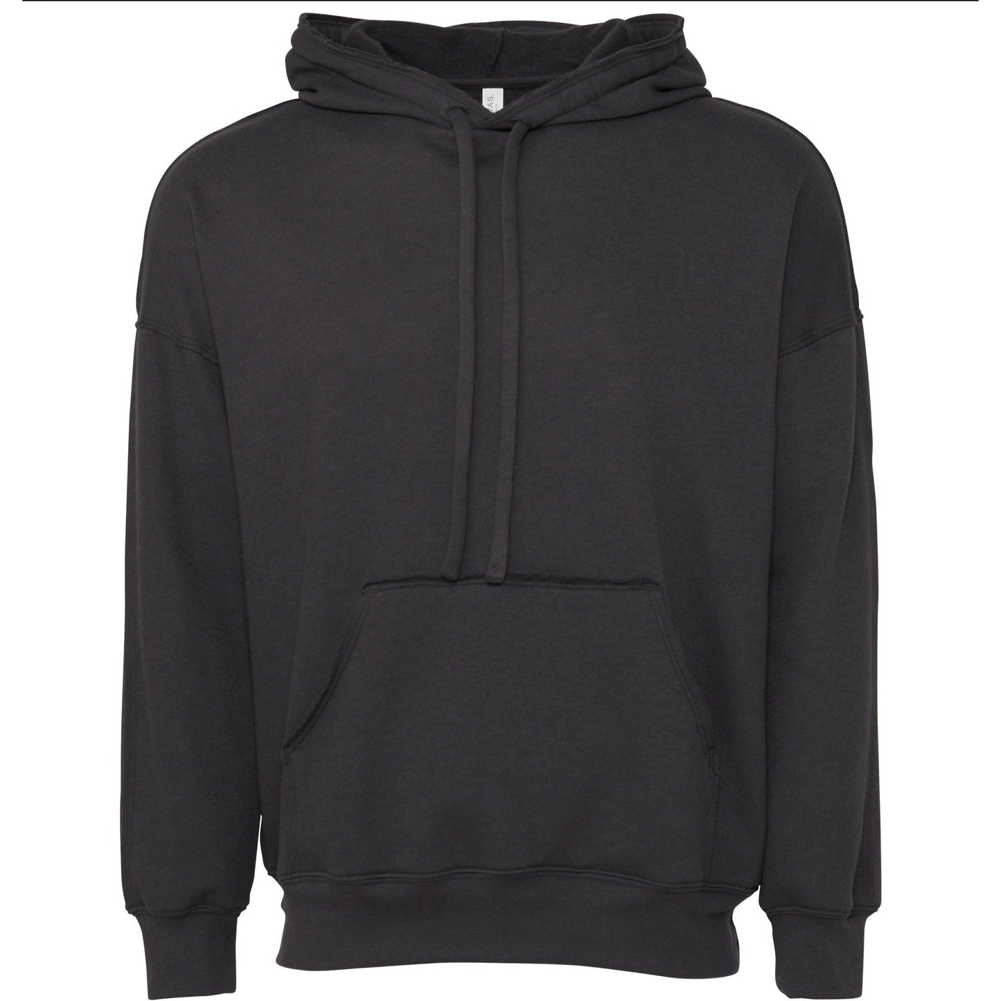Bella Canvas Unisex Raw-Seam Hoodie Oversized Fit Kangaroo Pocket Soft Fleece