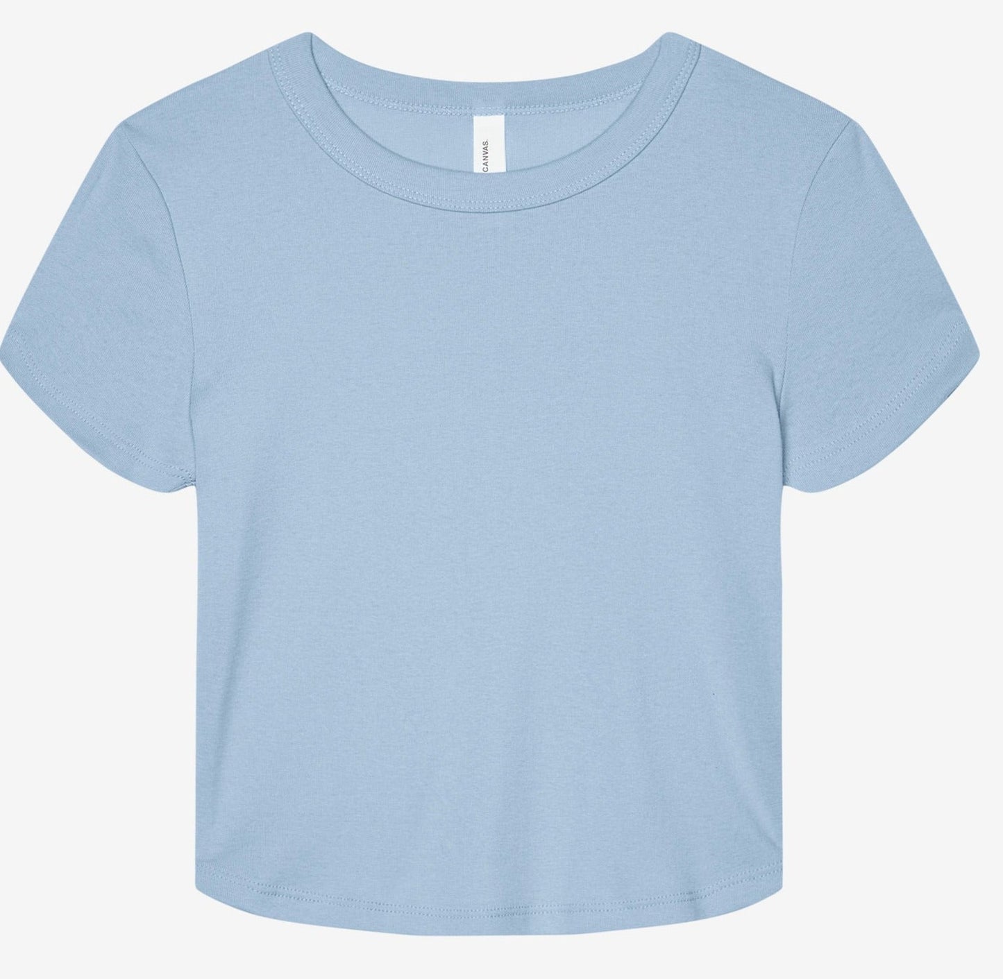 Bella Canvas Women's Micro Rib Baby T-Shirt Fitted Crew Neck Short Sleeve
