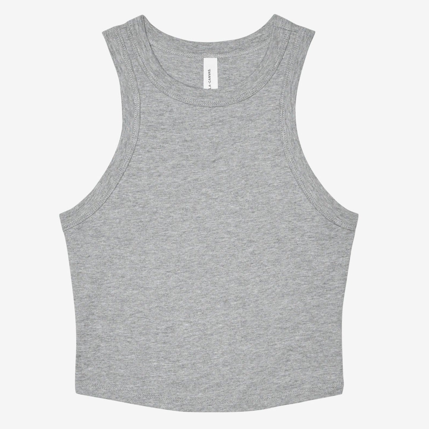 Bella Canvas Women's Micro Rib Racer Tank High Neck Fitted Stretch Top