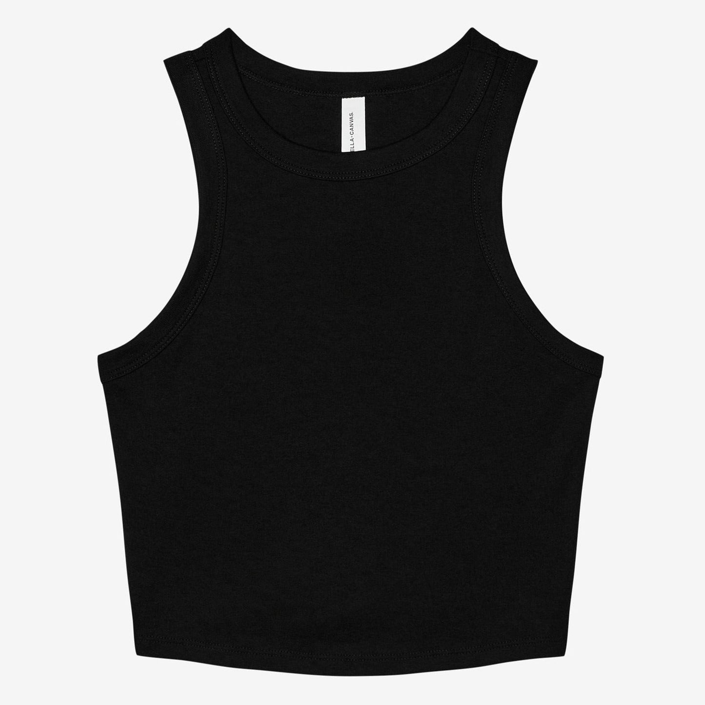 Bella Canvas Women's Micro Rib Racer Tank High Neck Fitted Stretch Top