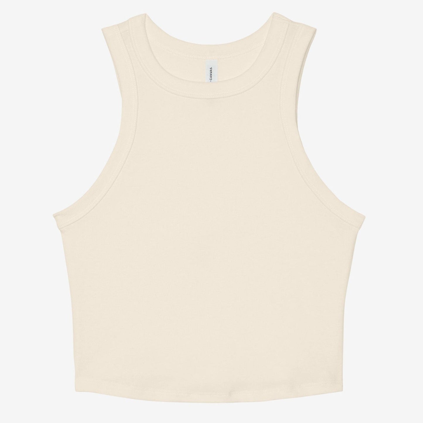 Bella Canvas Women's Micro Rib Racer Tank High Neck Fitted Stretch Top