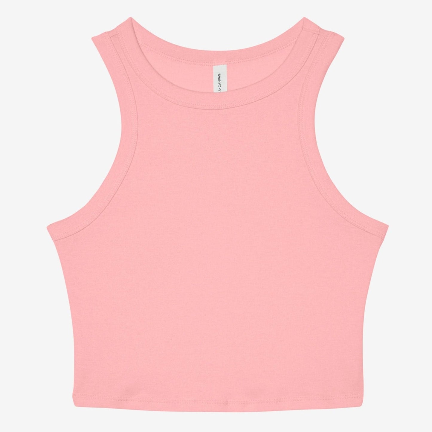 Bella Canvas Women's Micro Rib Racer Tank High Neck Fitted Stretch Top