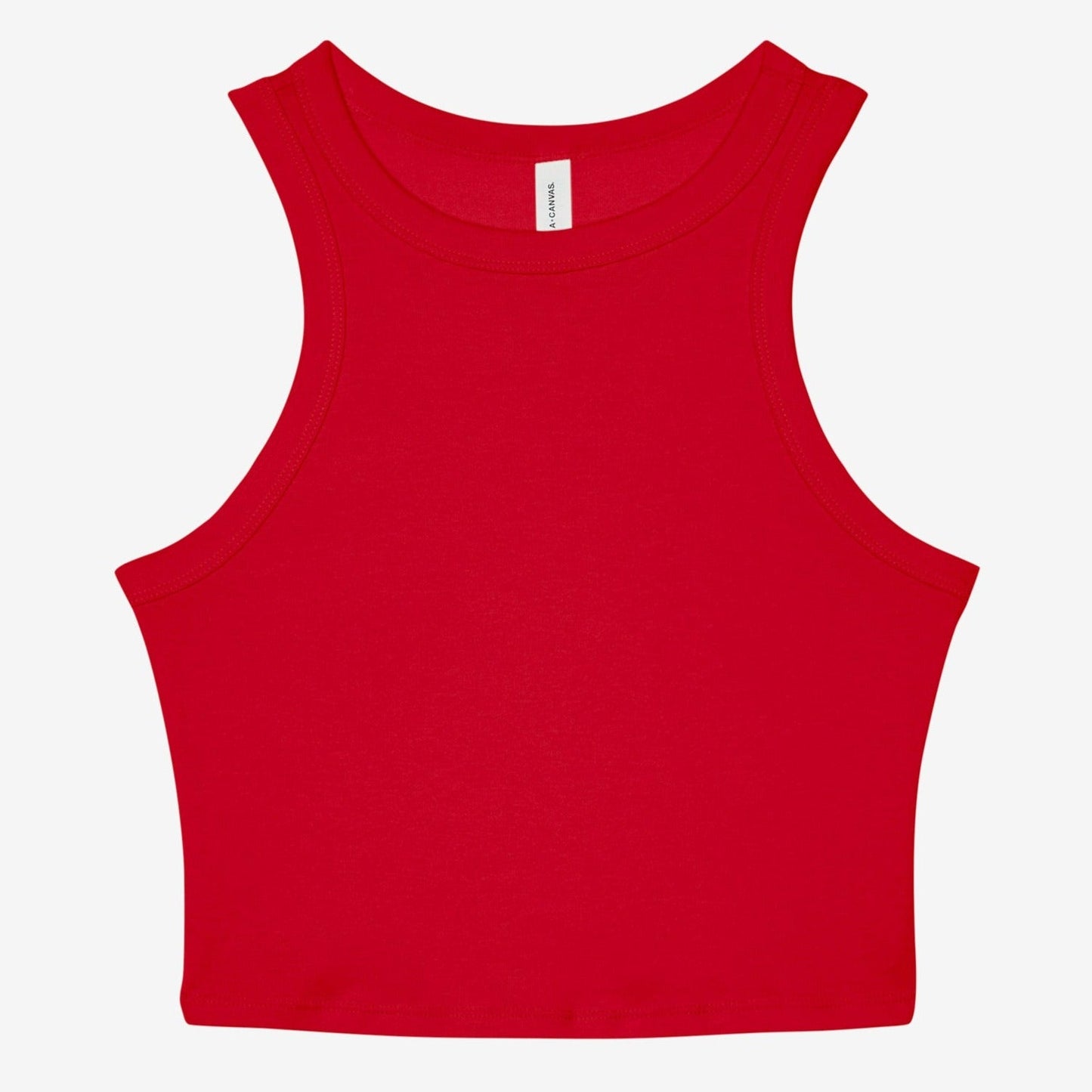 Bella Canvas Women's Micro Rib Racer Tank High Neck Fitted Stretch Top