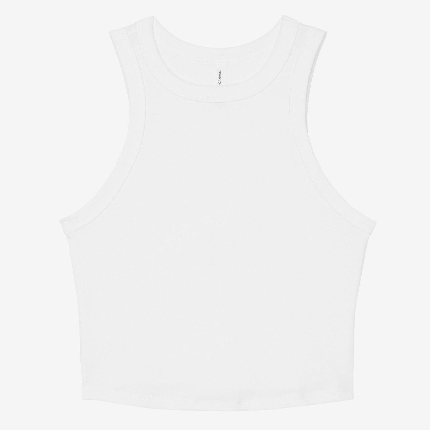 Bella Canvas Women's Micro Rib Racer Tank High Neck Fitted Stretch Top