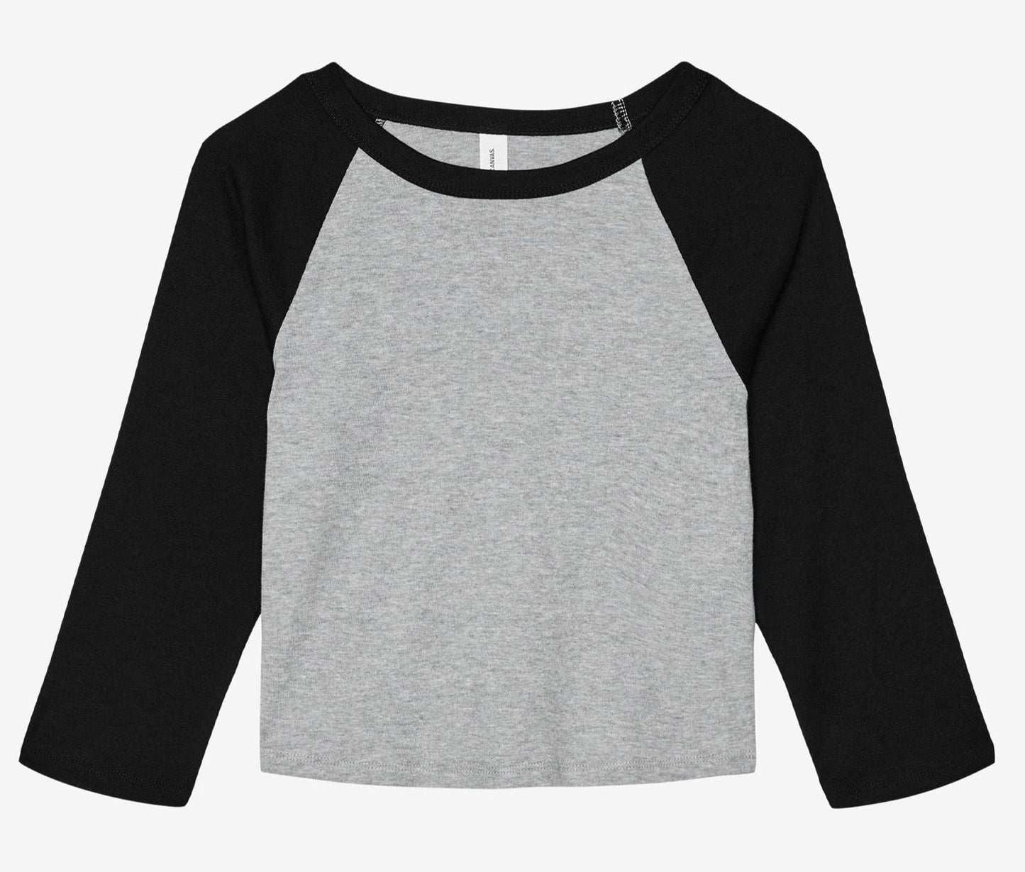 Bella Canvas Women's Micro Rib 3/4 Sleeve Raglan T-Shirt Soft Fitted Top