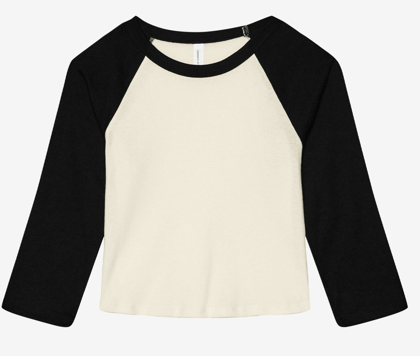 Bella Canvas Women's Micro Rib 3/4 Sleeve Raglan T-Shirt Soft Fitted Top