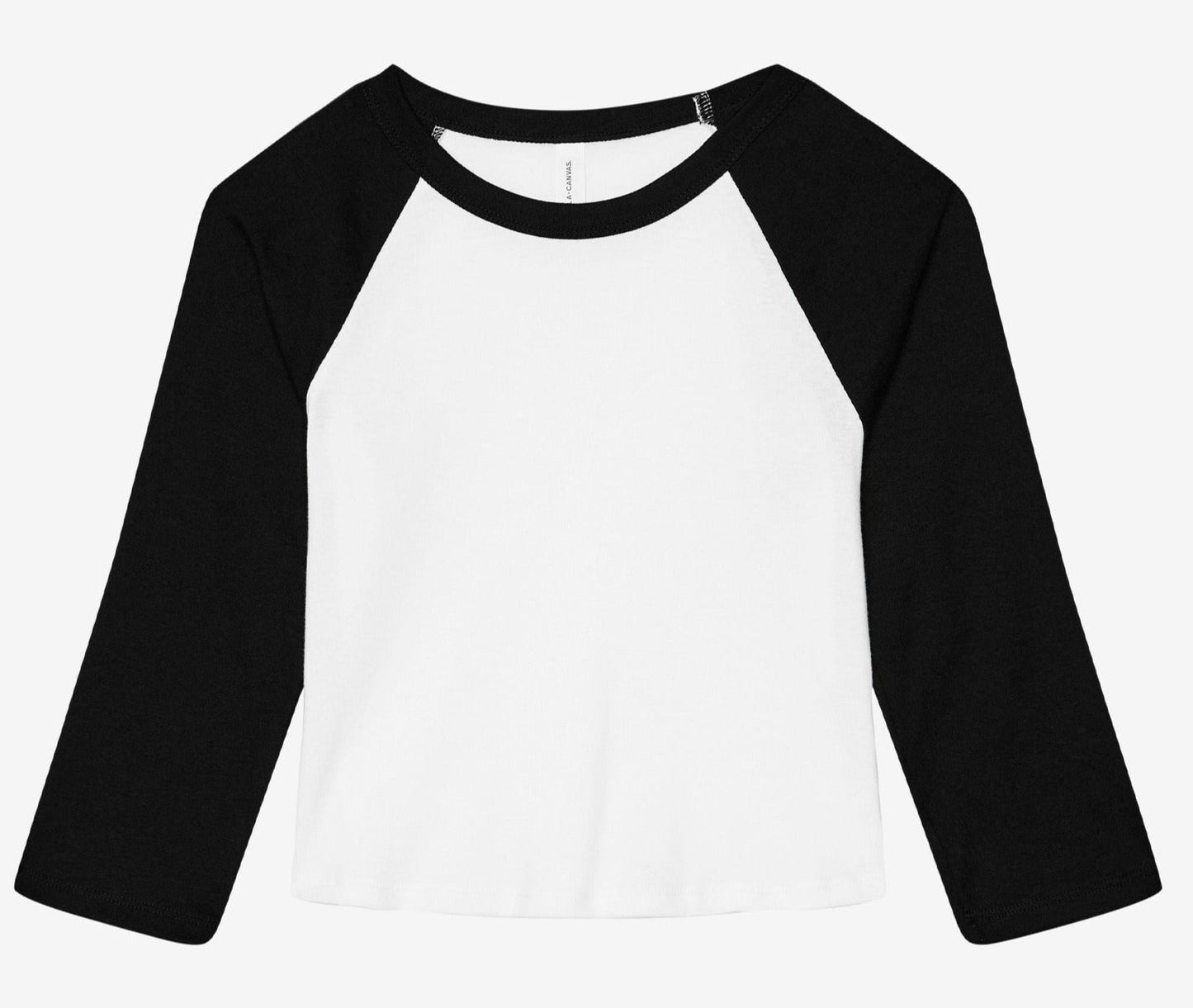 Bella Canvas Women's Micro Rib 3/4 Sleeve Raglan T-Shirt Soft Fitted Top
