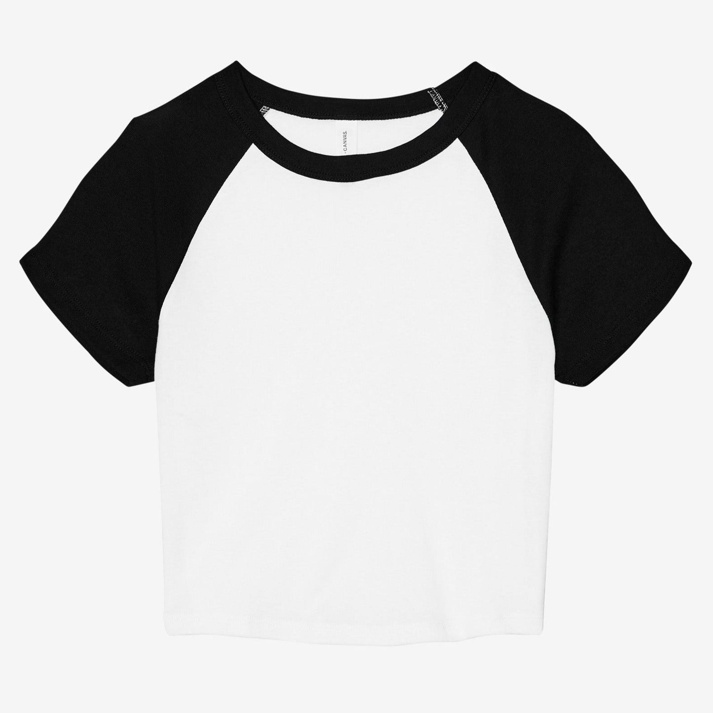 Bella Canvas Women's Micro Rib Raglan Baby T-Shirt Fitted Cap Sleeve XS-2XL