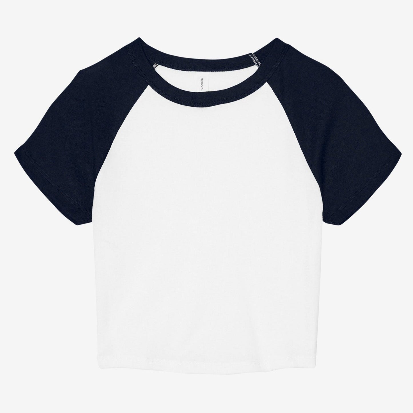 Bella Canvas Women's Micro Rib Raglan Baby T-Shirt Fitted Cap Sleeve XS-2XL
