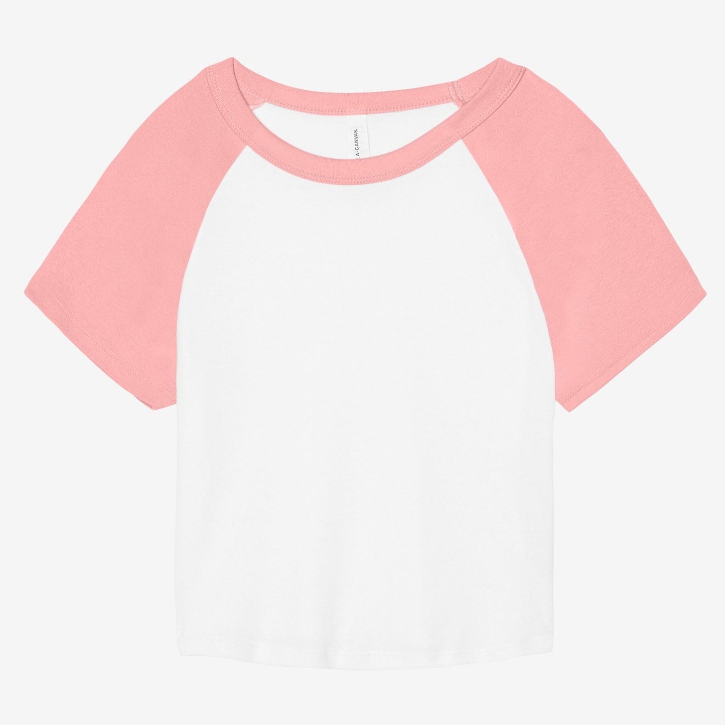 Bella Canvas Women's Micro Rib Raglan Baby T-Shirt Fitted Cap Sleeve XS-2XL